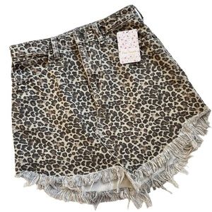3 for $15 🩵 Free people cheetah skirt
